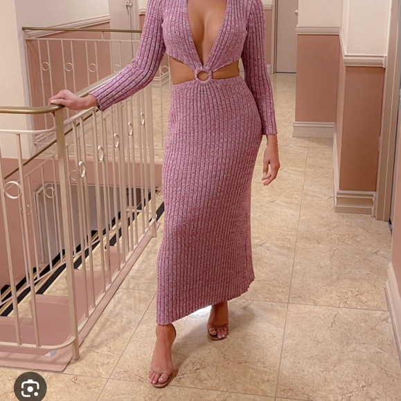 AFRM Meave Cutout Sweater Midi Dress - Picture 4 of 4